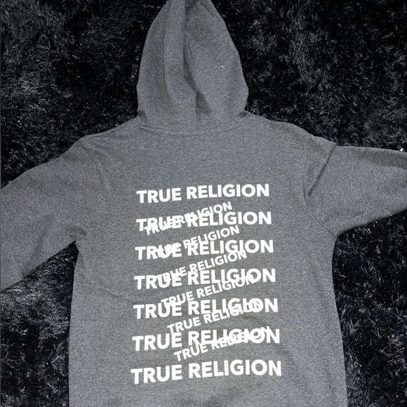 TRUE RELIGION gray hoodie - Picture 2 of 3